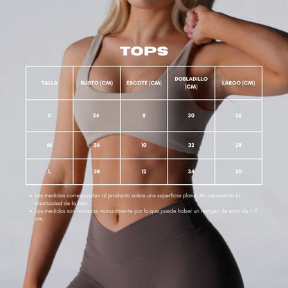 Conjunto Deportivo Femenino Arena Sculpt | Suave, cintura cruzada y efecto moldeador | CF Collection Chile